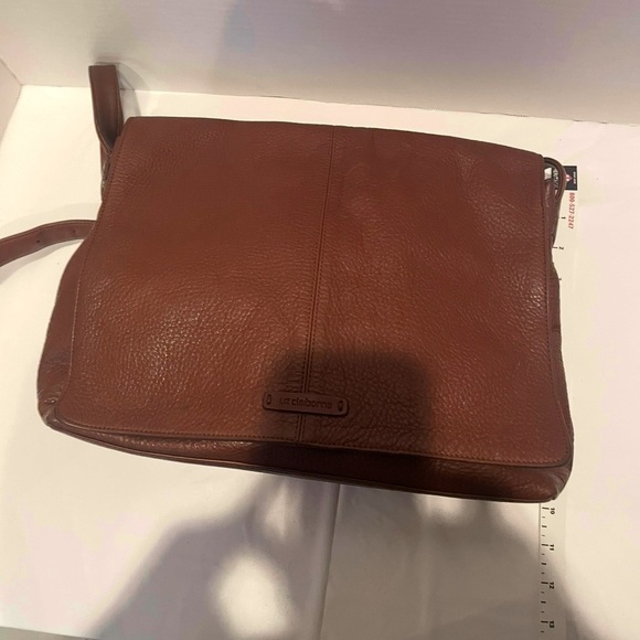 Liz Claiborne Brown Genuine Leather Shoulder/Crossbody Bag with Adjustable Strap - Picture 4 of 15